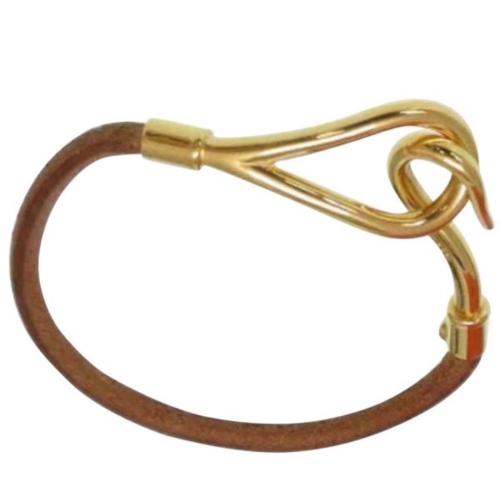 Hermès leather cuff bangle bracelet